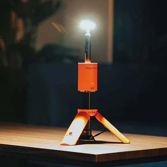 Nomadia Accessory OuTask x FLEXTAIL Telescopic Camping Lantern Orange portable light on a stand - camping light - camping gear