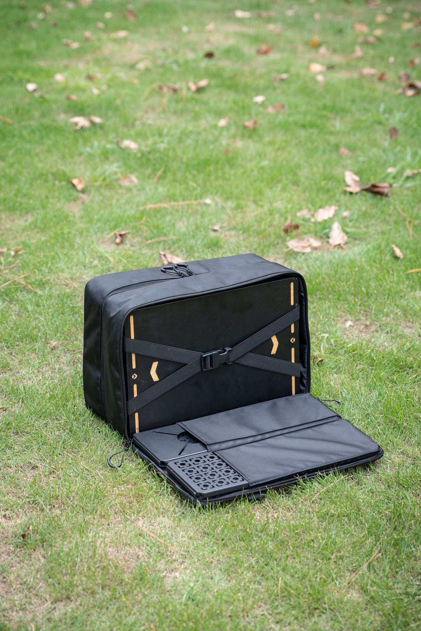 black Nomadia CampStation Storage Bag large storage camper bag with compartments for modular camping table