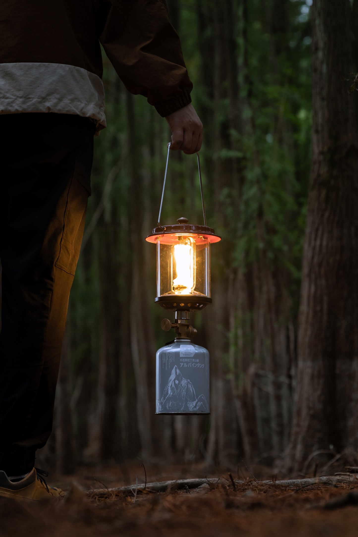 nomadia Wild Camping Portable Lightweight Glamping Atmosphere Gas Lamp - forest - wood