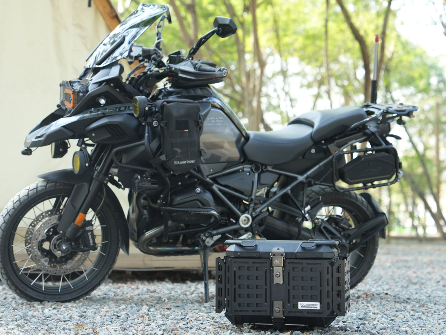 Nomadia ModoBox ArmorFold 45 Motorcycle Trunk Camping Table - large storage crate for overlanding uk - camping - motocycle travel