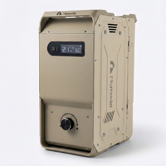 Nomadia ThermoFlow Portable water heater with smart control - outdoor gear - portable hot shower - overlanding gear