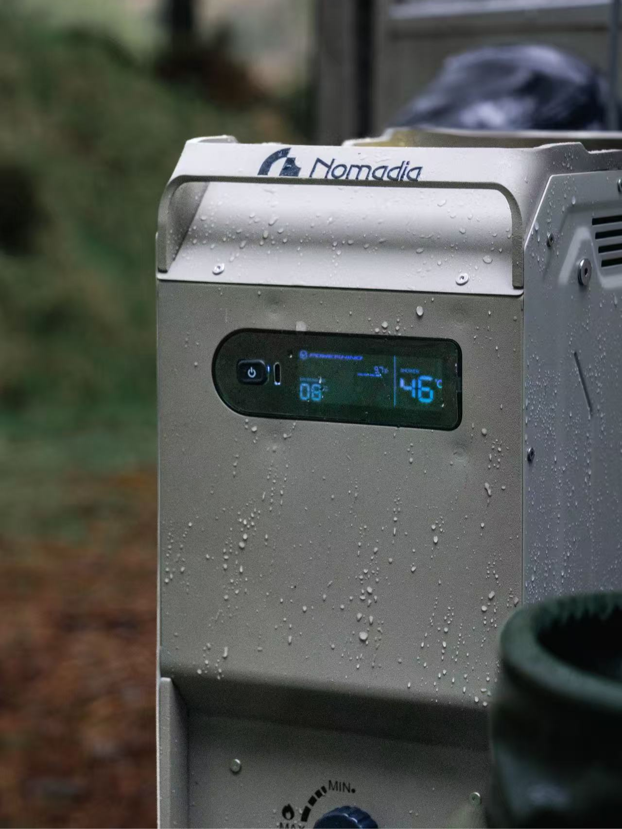 Nomadia ThermoFlow Portable Heated Shower with digital display waterproof safety - camping gear- outdoorsy -wildcamping