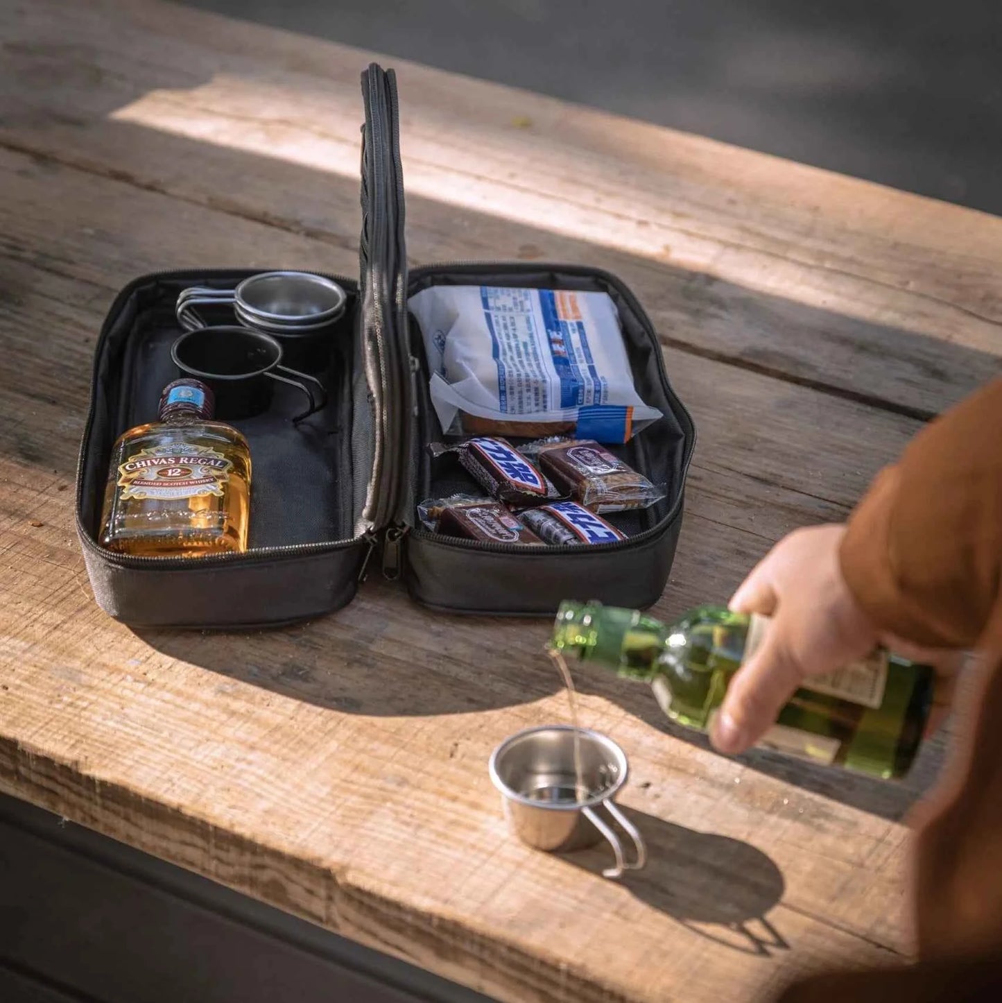 Black Tactical Bag - Double Layer Versatile Handy Tool Bag for Outdoor Adventures