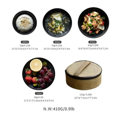 Camping Dish Plate Set - Essential Camping Dish Set for Outdoor Adventures