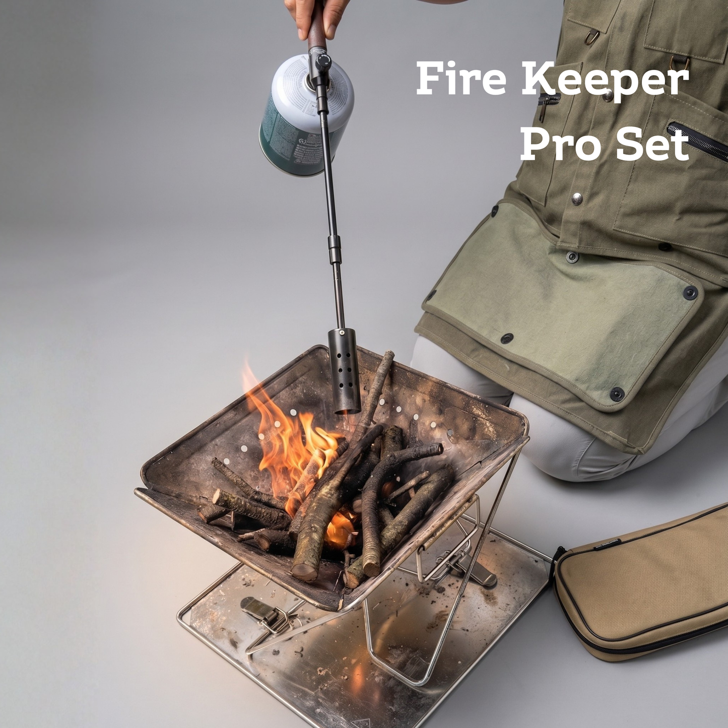 Flamo Fire Pit + Black Torch + Work Vest