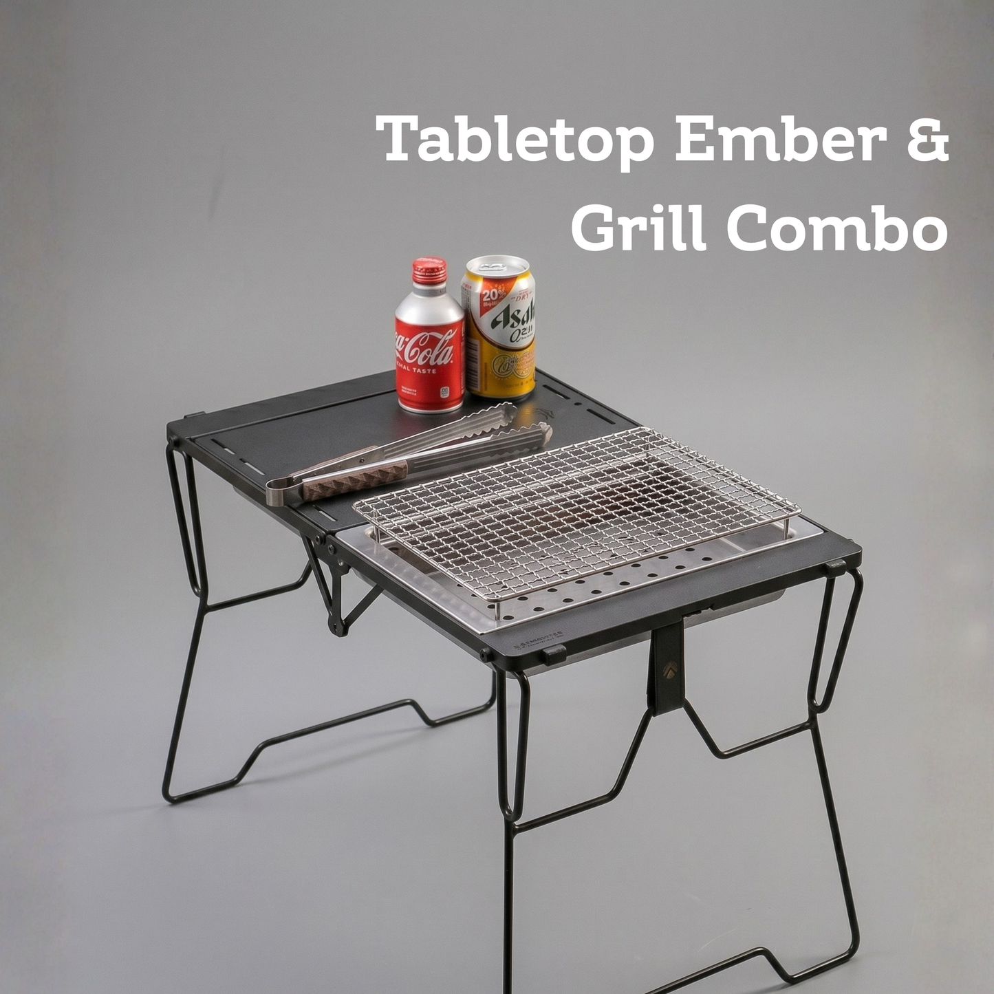 CampStation Bridge Table + Charcoal Grill