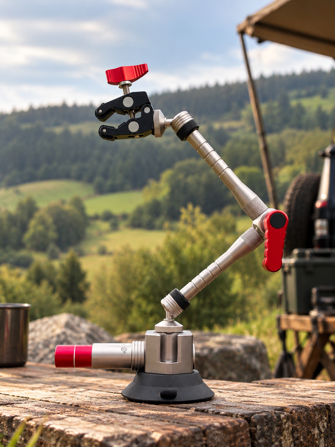 FlexArm Suction Mount | 3" Vacuum Base - Versatile Outdoor Accessory for All Your Needs
