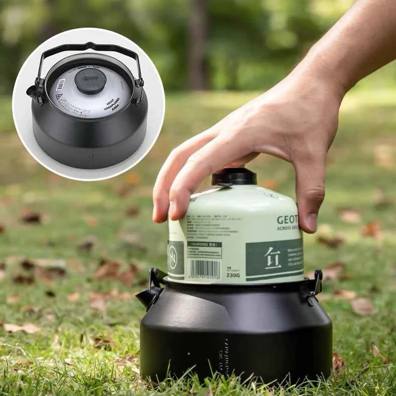 Black Outdoor Kettle 1L for Camping
