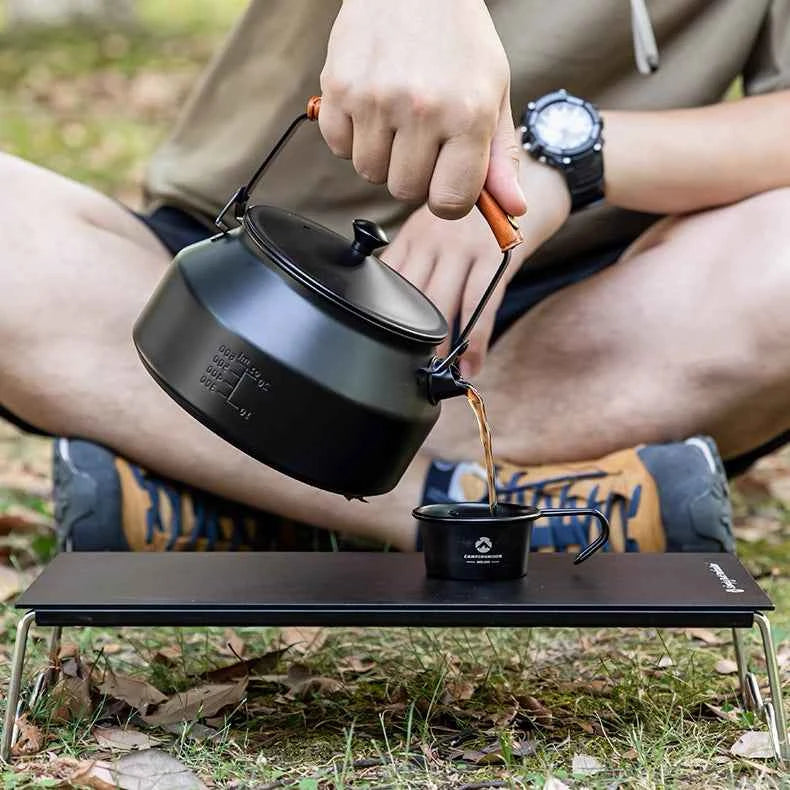 Black Outdoor Kettle 1L for Camping