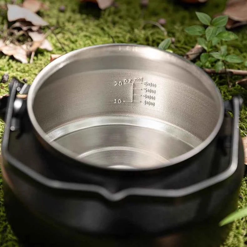 Black Outdoor Kettle 1L for Camping