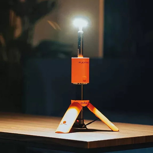 Nomadia Accessory OuTask x FLEXTAIL Telescopic Camping Lantern Orange portable light on a stand - camping light - camping gear 