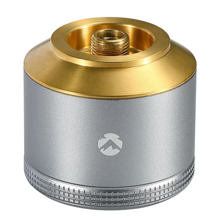 close up of gas canister base for Nomadia Camping Light Candle-Style Gas Camping Lamp Set