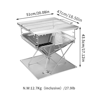 Flamo Portable Fire Pit – Gather, Grill, Stay Warm & Enjoy the Outdoors