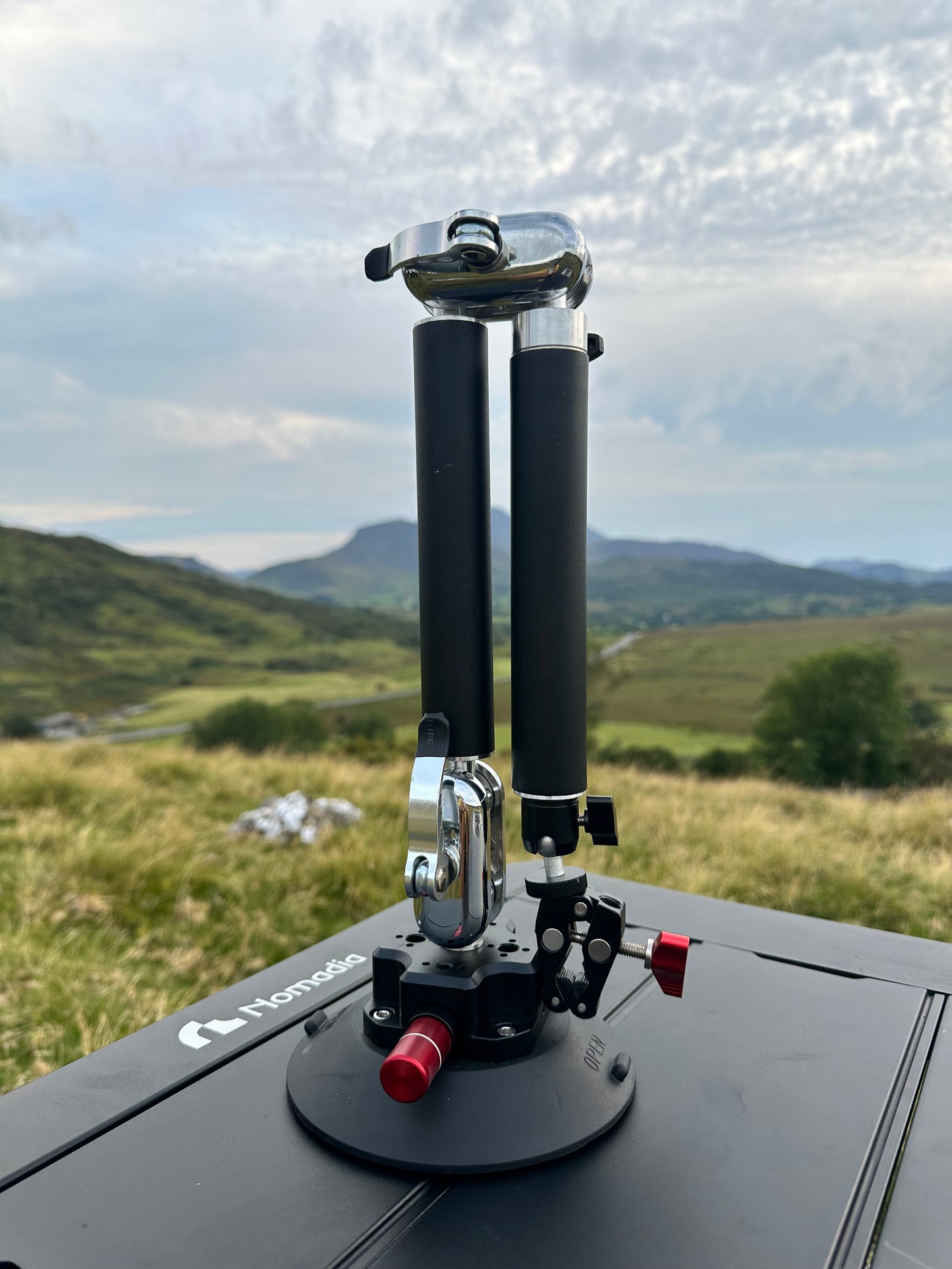 Nomadia FlexMount Suction Arm camping overlanding gear - uk camping - Camera Arm -multi-use with modular head