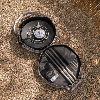 storage of Nomadia Horizon Cook portable outdoor cooking station for sharing - outdoor cookware for groups - - multi-function camping stove - smart storage - compact outdoor cookware