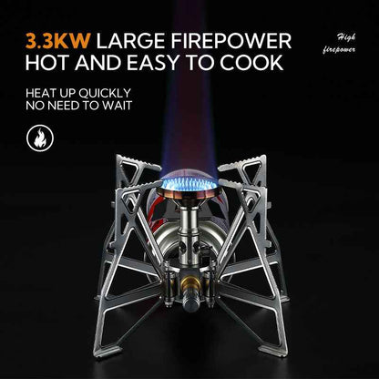 TurboHeat Camping Stove - Lightweight Folding Design for Effortless Outdoor Cooking
