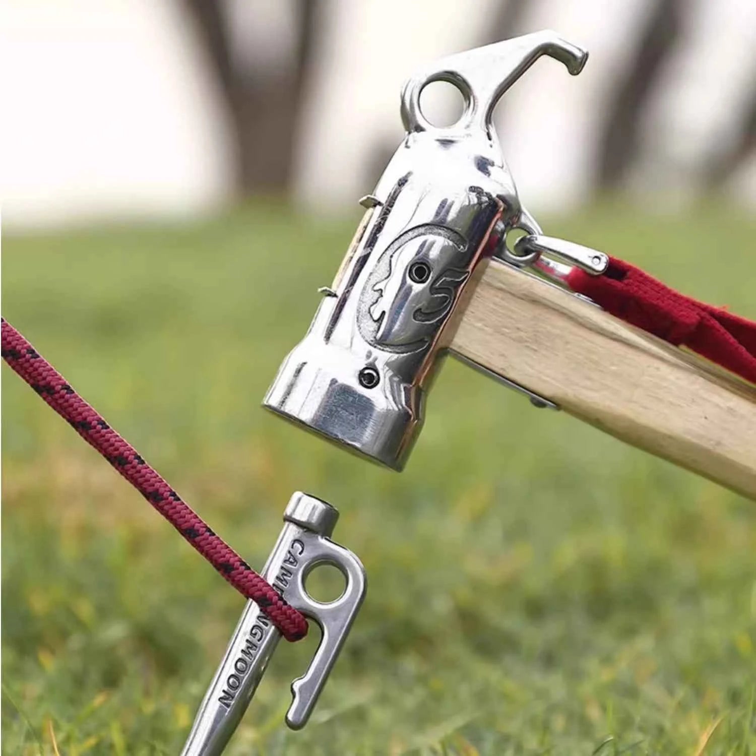 Camping Hammer for Tent Setup and Ground Stakes - Durable and Versatile Tool