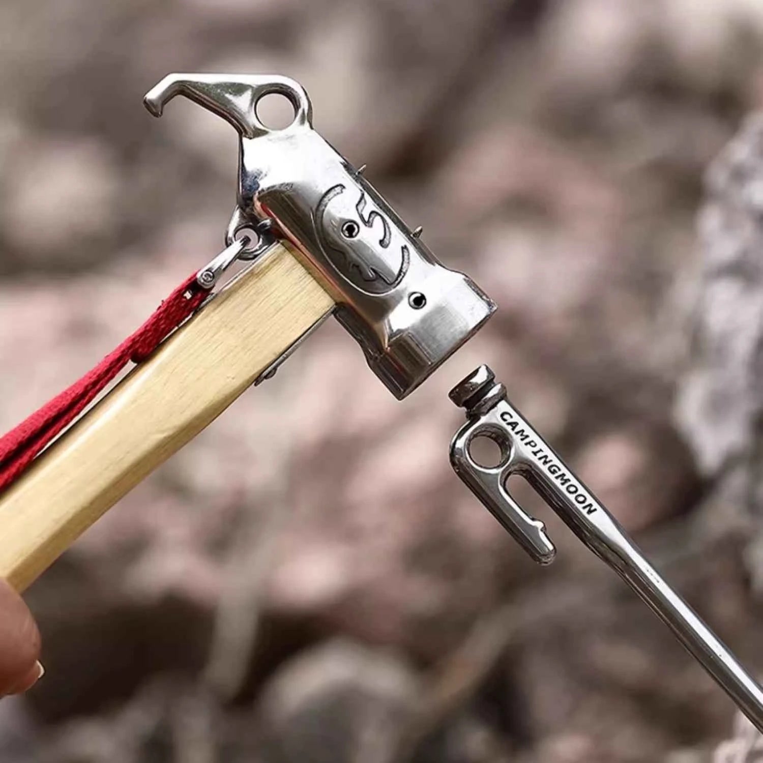 Camping Hammer for Tent Setup and Ground Stakes - Durable and Versatile Tool