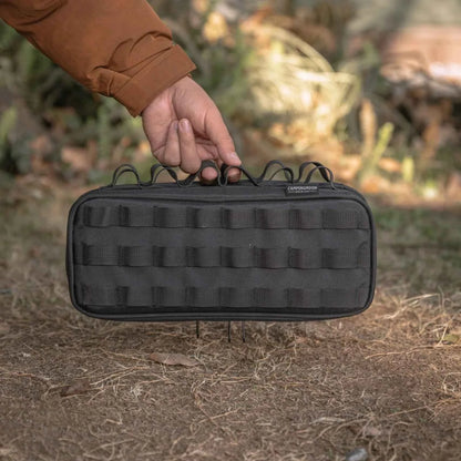 Black Tactical Bag - Double Layer Versatile Handy Tool Bag for Outdoor Adventures